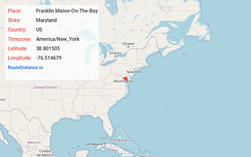 Map of Franklin Manor-On-The-Bay