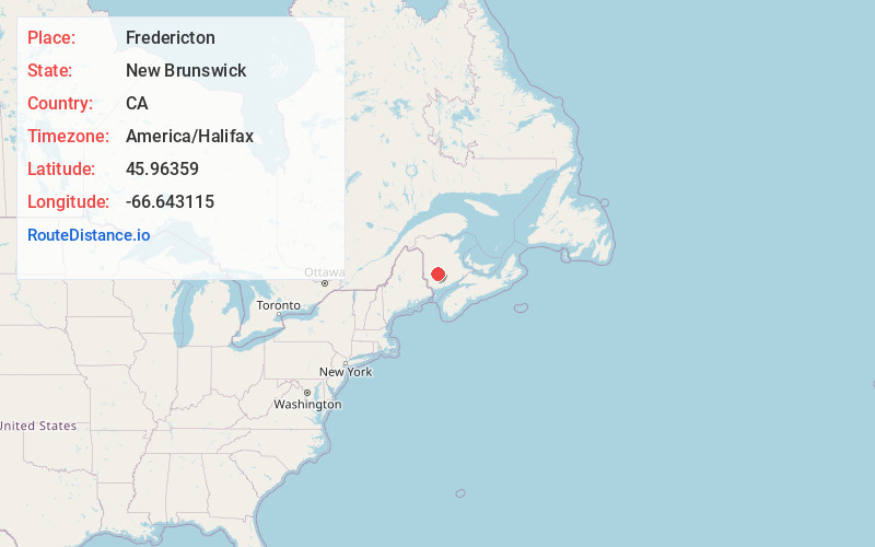 Map of Fredericton