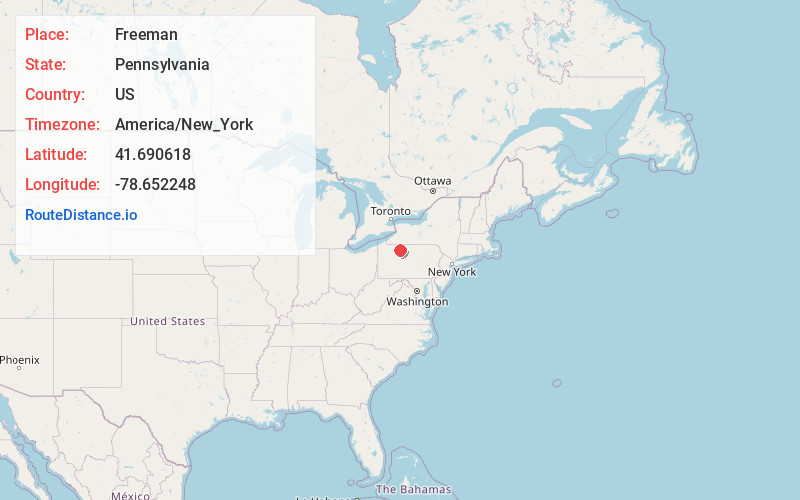 Map of Freeman