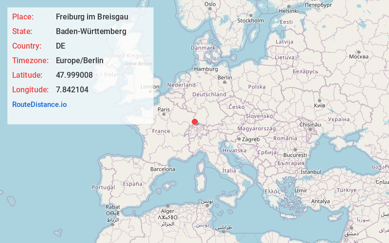 Map of Freiburg im Breisgau
