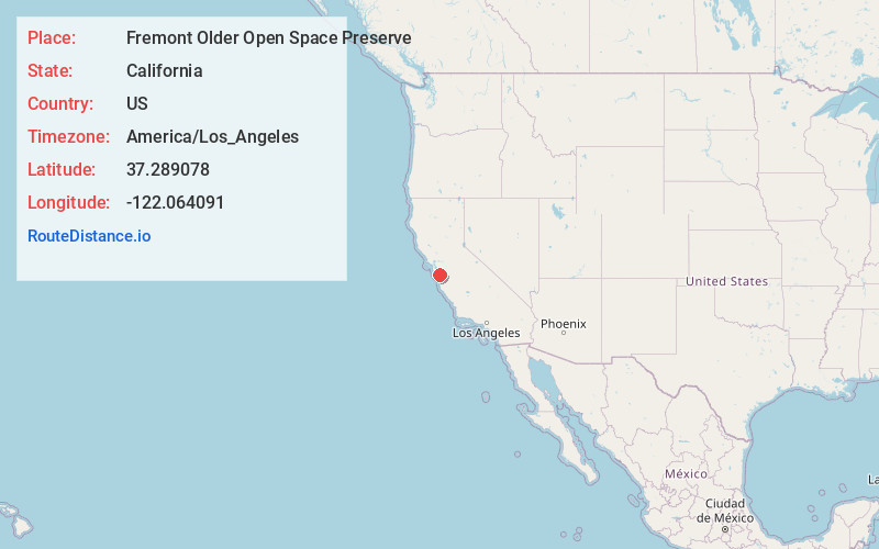 Map of Fremont Older Open Space Preserve