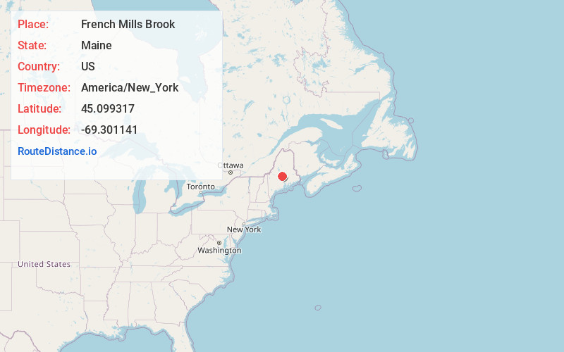 Map of French Mills Brook