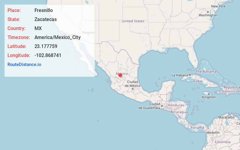Map of Fresnillo
