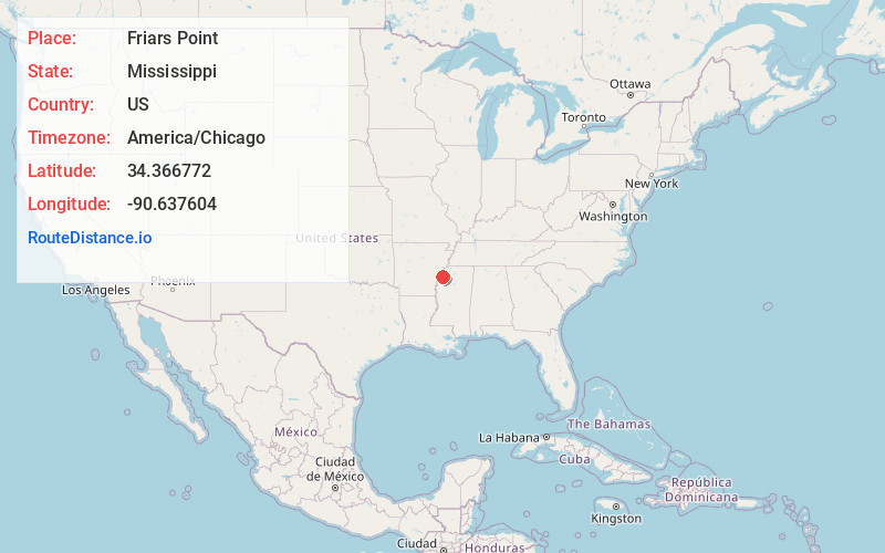 Map of Friars Point