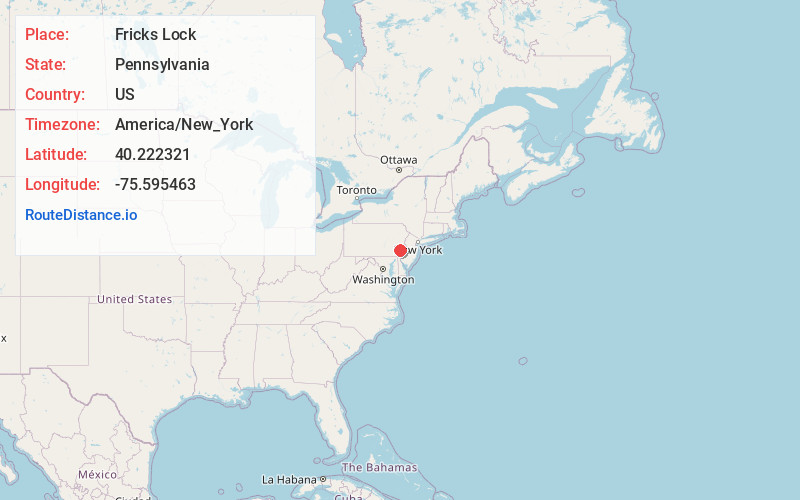Map of Fricks Lock