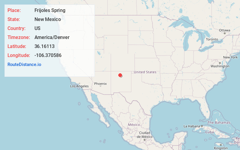 Map of Frijoles Spring