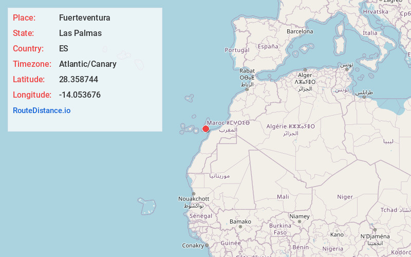 Map of Fuerteventura