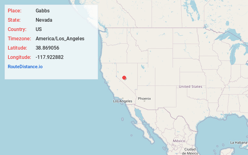Map of Gabbs