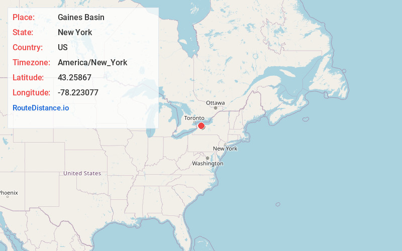 Map of Gaines Basin