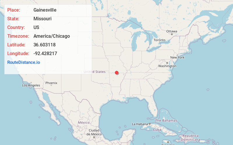 Map of Gainesville