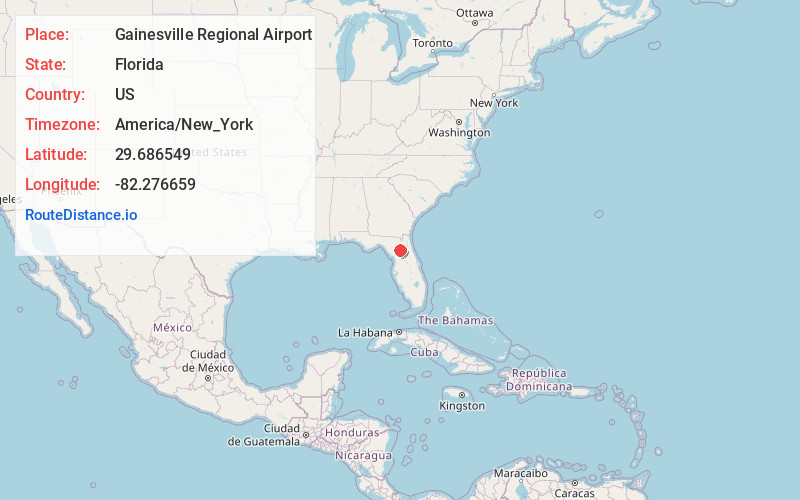 Map of Gainesville Regional Airport
