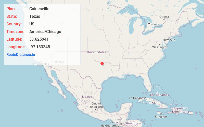 Map of Gainesville