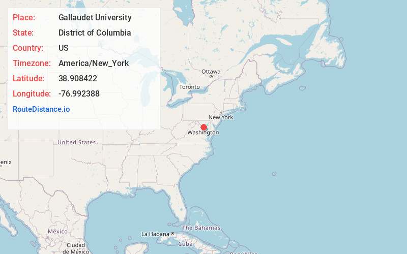 Map of Gallaudet University