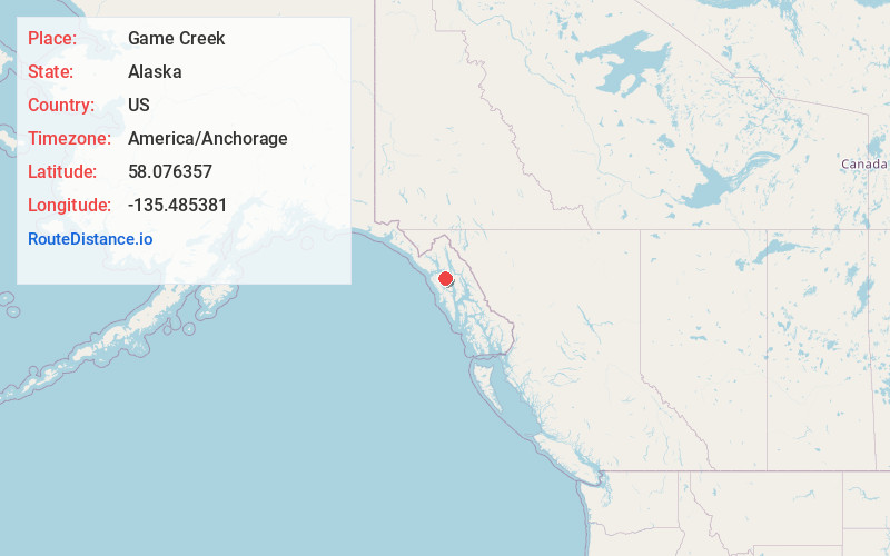 Map of Game Creek