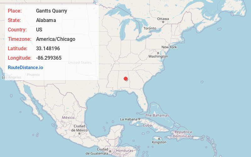 Map of Gantts Quarry