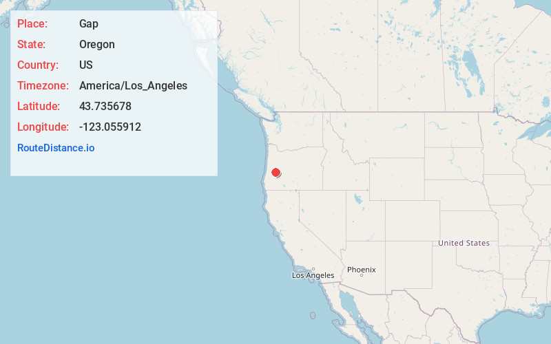 Map of Gap