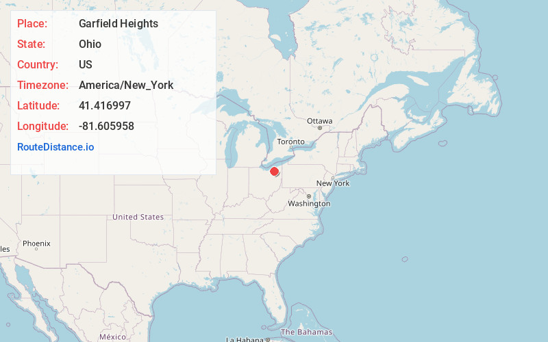 Map of Garfield Heights