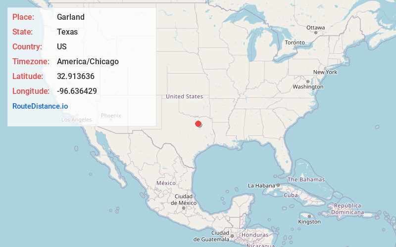 Map of Garland