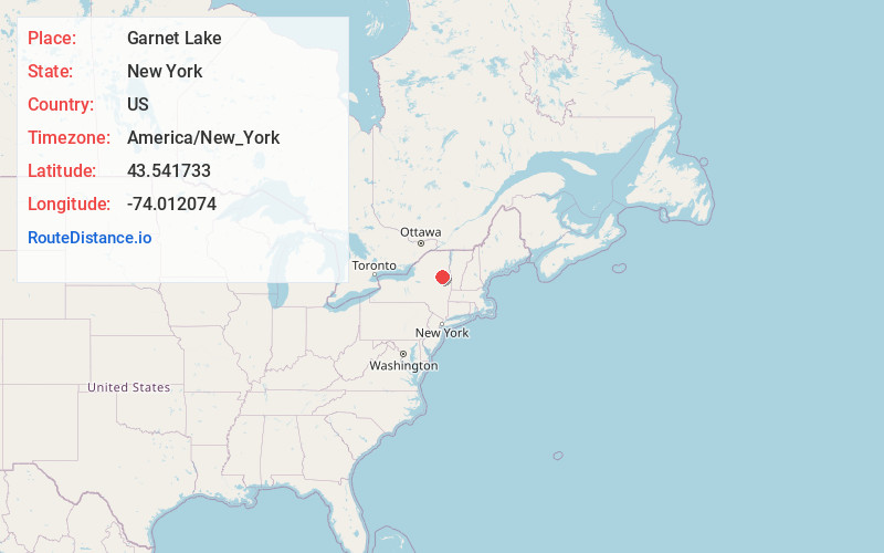 Map of Garnet Lake