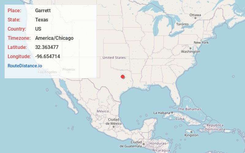 Map of Garrett