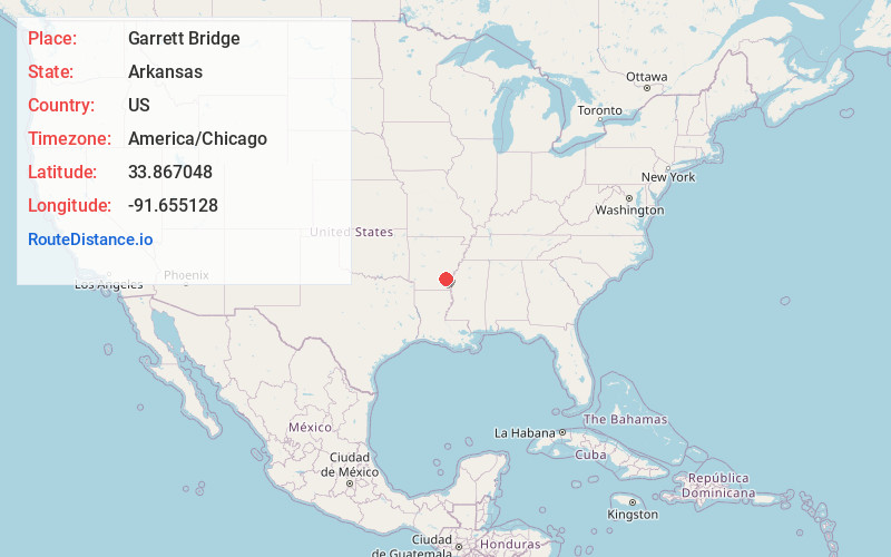 Map of Garrett Bridge