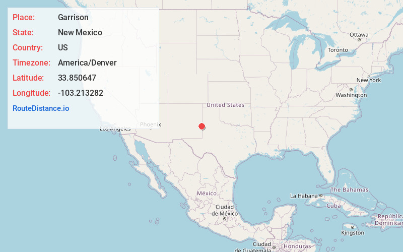 Map of Garrison