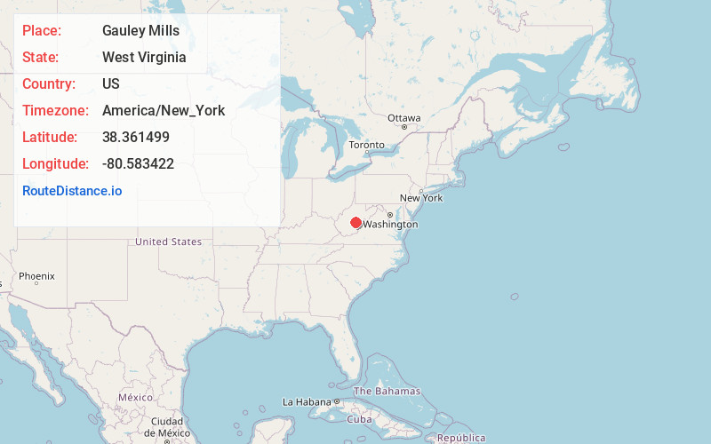 Map of Gauley Mills