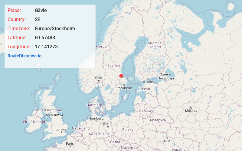 Map of Gävle