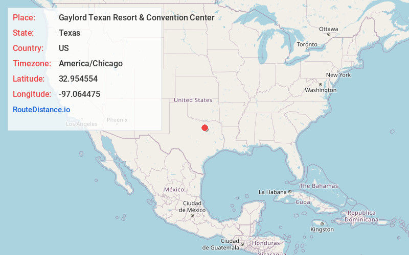 Map of Gaylord Texan Resort & Convention Center