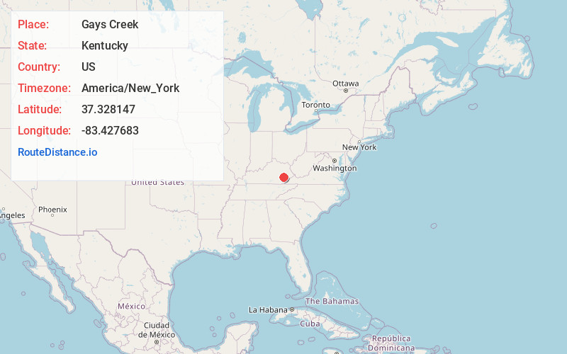 Map of Gays Creek