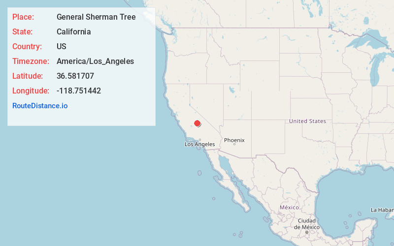 Map of General Sherman Tree