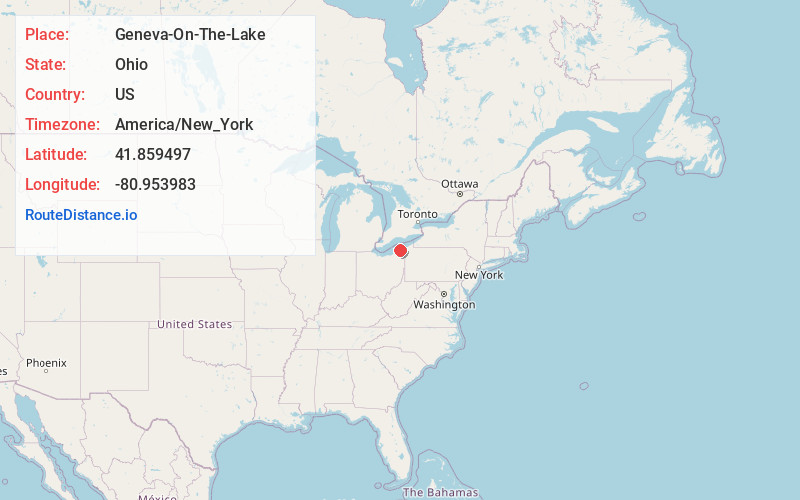Map of Geneva-On-The-Lake
