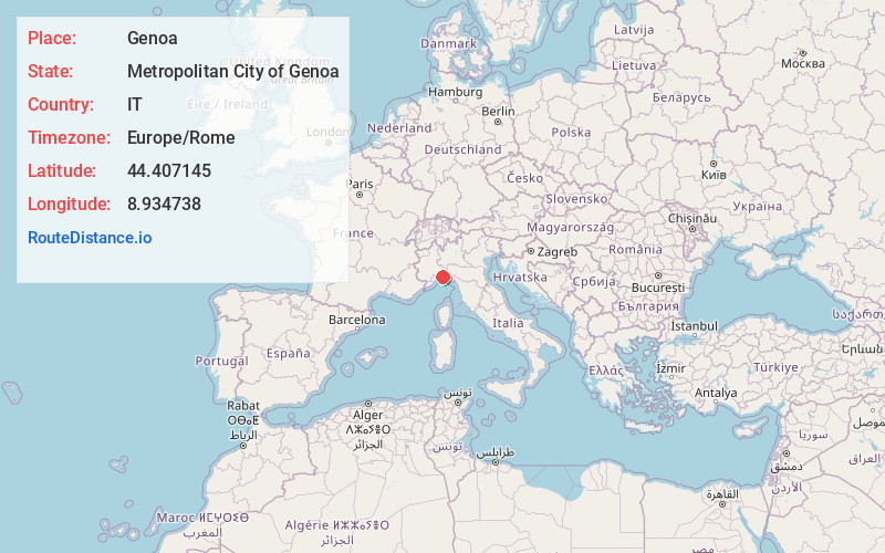 Map of Genoa