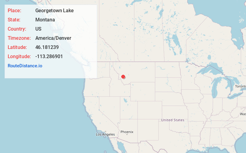 Map of Georgetown Lake