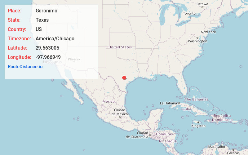 Map of Geronimo