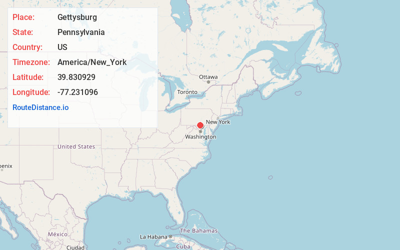 Map of Gettysburg
