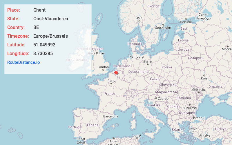 Map of Ghent