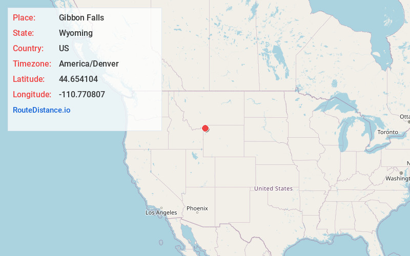 Map of Gibbon Falls