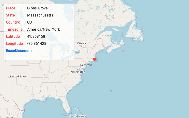 Map of Gibbs Grove