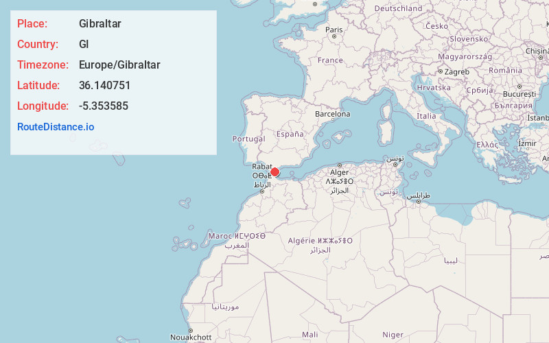 Map of Gibraltar