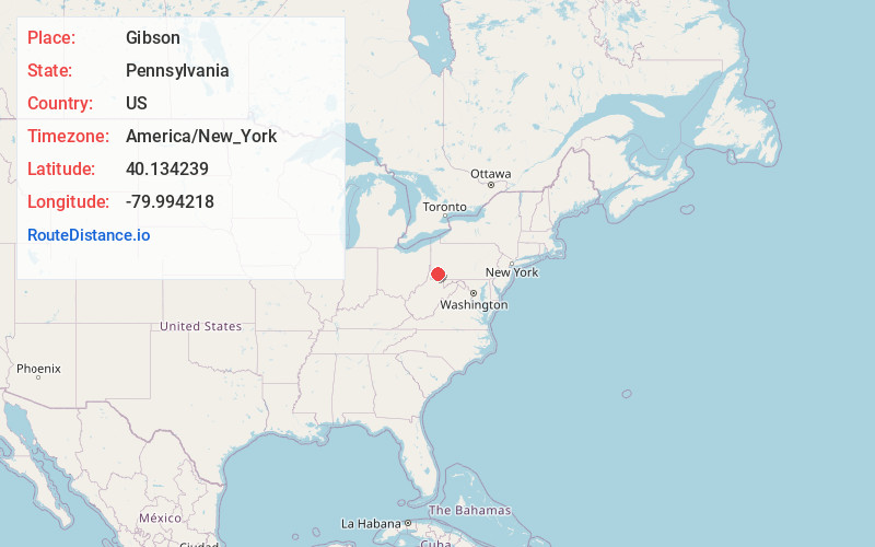 Map of Gibson