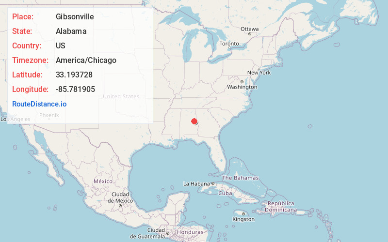 Map of Gibsonville