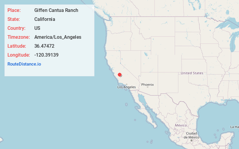 Map of Giffen Cantua Ranch