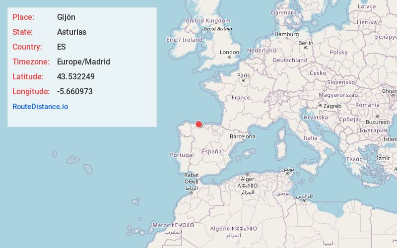 Map of Gijón