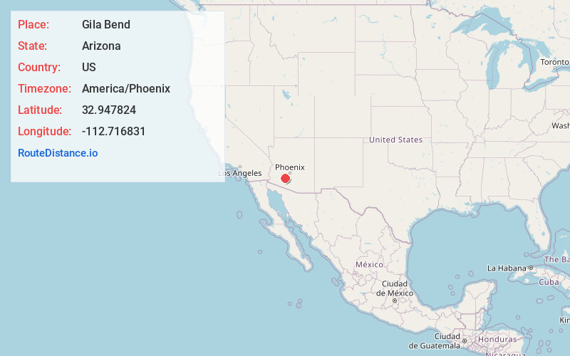 Map of Gila Bend