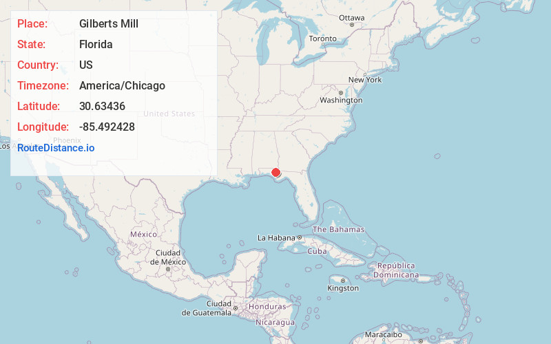 Map of Gilberts Mill