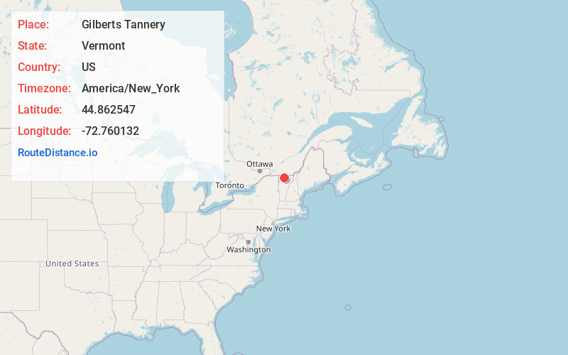 Map of Gilberts Tannery