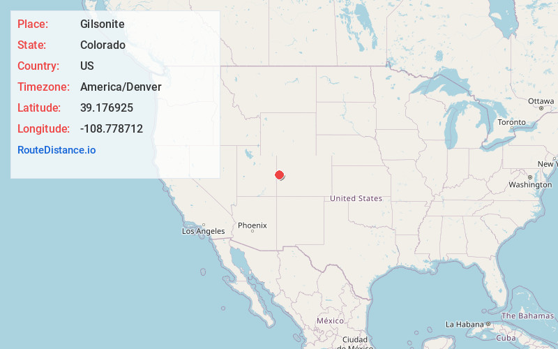 Map of Gilsonite