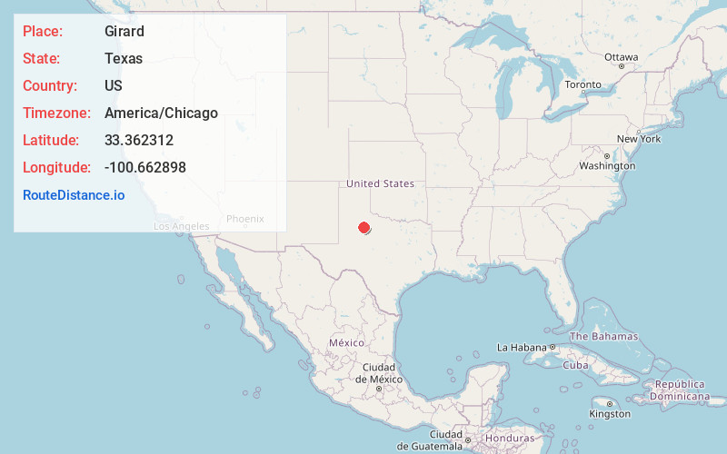 Map of Girard