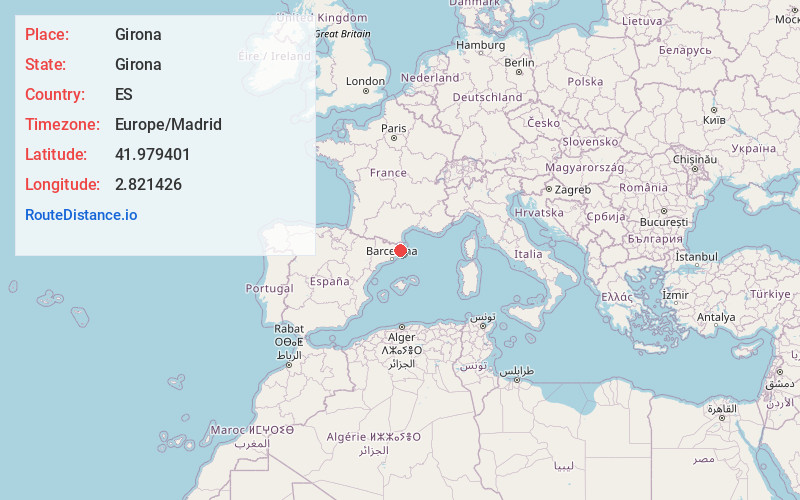Map of Girona